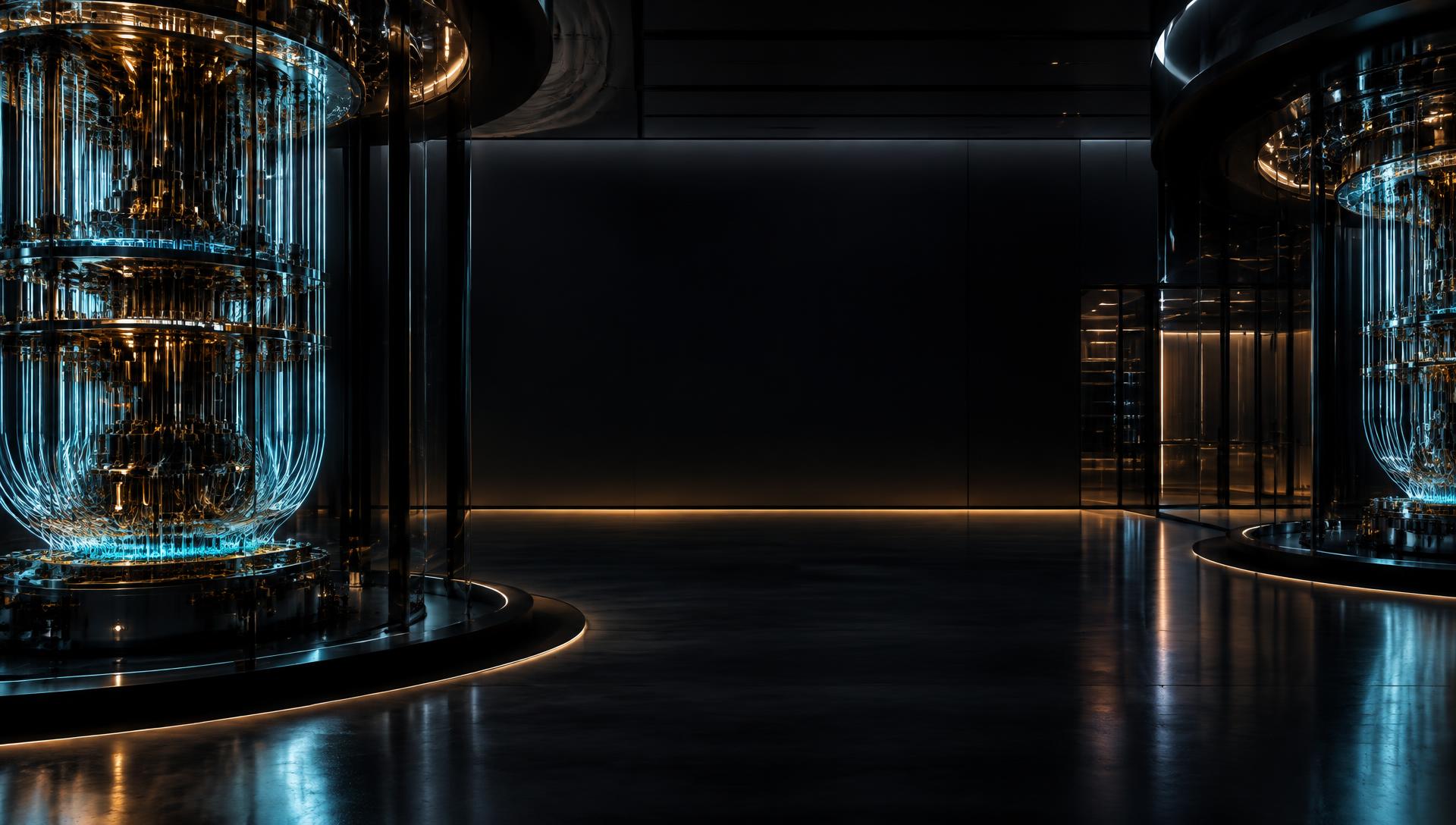 Quantum computing facility with illuminated processor chambers